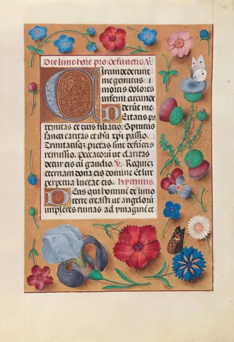 Framed Print : Hours of Queen Isabella the Catholic, Queen of Spain: Fol