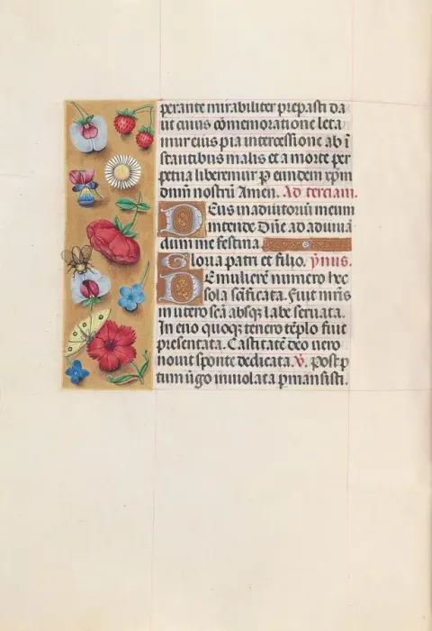 Framed Print : Hours of Queen Isabella the Catholic, Queen of Spain: Fol