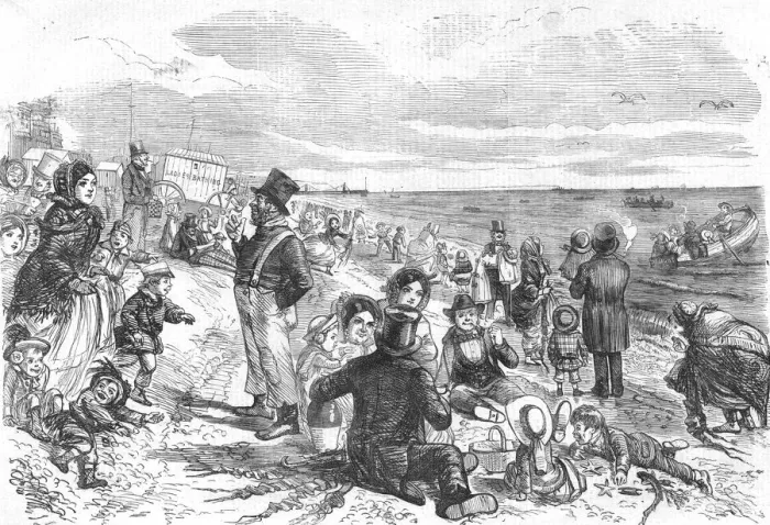 Framed Print : Eight Hours at the Sea-Side, 1856 Framed Print : Eight Hours at the Sea-Side, 1856