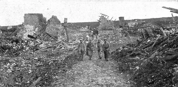 Hours of Victory; The ruins of La Malmaison farm, recaptured on October 23, 1917, 1917, 1917. Creator: Unknown