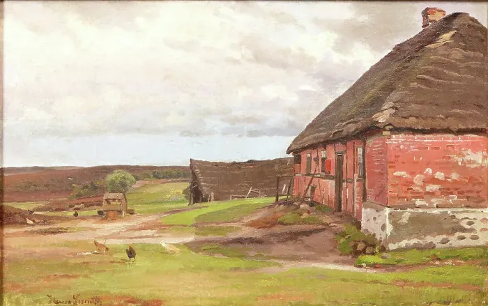 Framed Print : A house on Alheden, 1912. Creator: Hans Smidth Framed Print : A house on Alheden, 1912. Creator: Hans Smidth
