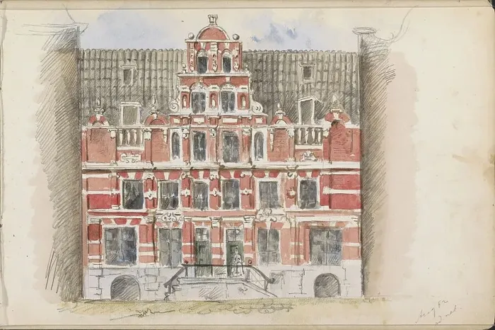 Framed Print : House Bartolotti at the Herengracht 170-172, 1862. Creator: Isaac Gosschalk Framed Print : House Bartolotti at the Herengracht 170-172, 1862. Creator: Isaac Gosschalk