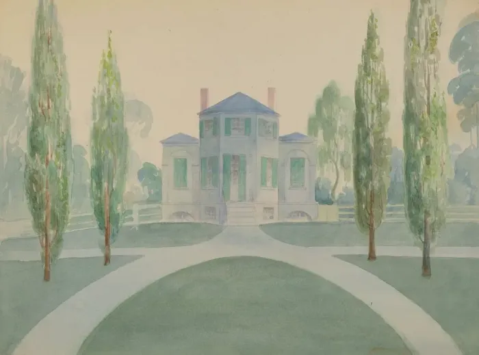 Framed Print : House of Benjamine C. Moore, c. 1936. Creator: Gladys Cook Framed Print : House of Benjamine C. Moore, c. 1936. Creator: Gladys Cook