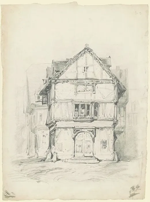 Framed Print : House, c. 1835-1840. Creator: Seth Wells Cheney Framed Print : House, c. 1835-1840. Creator: Seth Wells Cheney