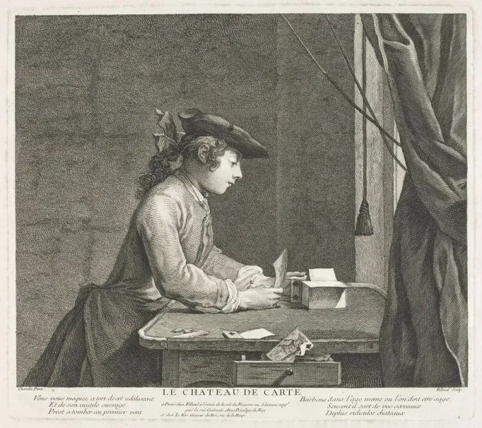 Framed Print : House of Cards. Creator: Pierre Filloeuil (French, 1696-aft 1734) Framed Print : House of Cards. Creator: Pierre Filloeuil (French, 1696-aft 1734)