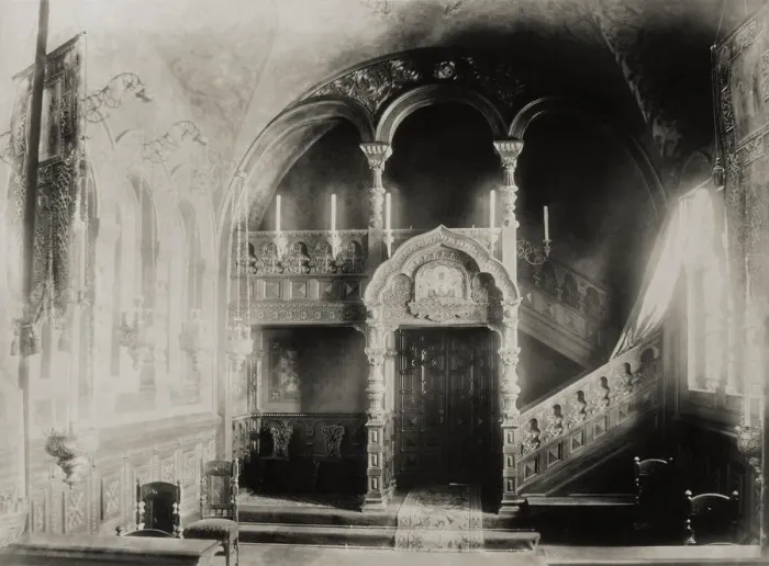 Framed Print : House Chapel at the Stroganov palace in Saint Petersburg, after 1879. Artist: Bianchi, Giovanni (1812-1893) Framed Print : House Chapel at the Stroganov palace in Saint Petersburg, after 1879. Artist: Bianchi, Giovanni (1812-1893)