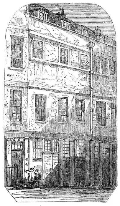 Framed Print : The House in which Chatterton died, Brook-Street, Holborn, 1857. Creator: Unknown Framed Print : The House in which Chatterton died, Brook-Street, Holborn, 1857. Creator: Unknown