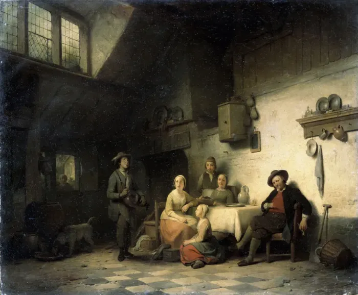 Framed Print : House concert. Artist: Braekeleer, Ferdinand de, the Elder (1792-1883) Framed Print : House concert. Artist: Braekeleer, Ferdinand de, the Elder (1792-1883)