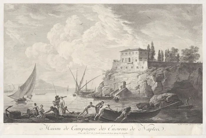 Framed Print : House in the Country Surrounding Naples, ca. 1720-60. Creator: Jean Daullé Framed Print : House in the Country Surrounding Naples, ca. 1720-60. Creator: Jean Daullé