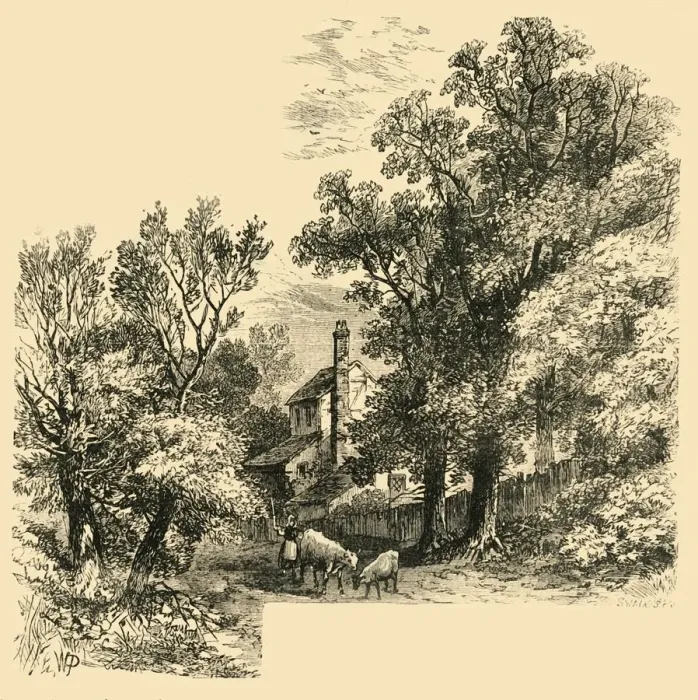 Framed Print : House at Craven Hill in 1760, (c1876). Creator: Unknown Framed Print : House at Craven Hill in 1760, (c1876). Creator: Unknown