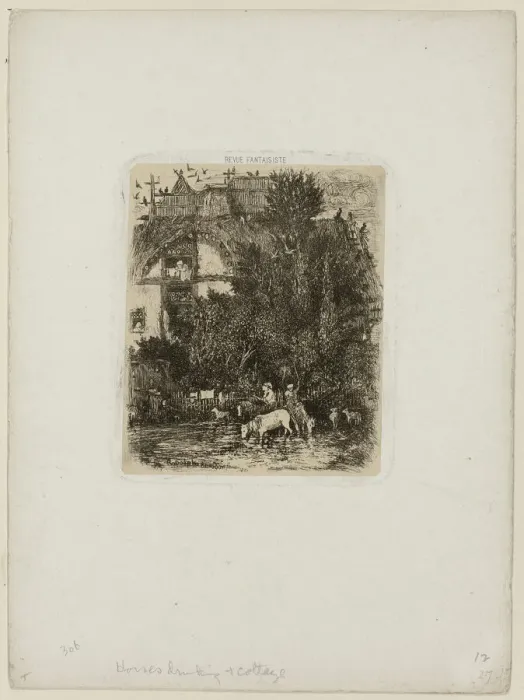 Framed Print : The House with the Curved Facade, from Revue Fantaisiste, 1861 Framed Print : The House with the Curved Facade, from Revue Fantaisiste, 1861