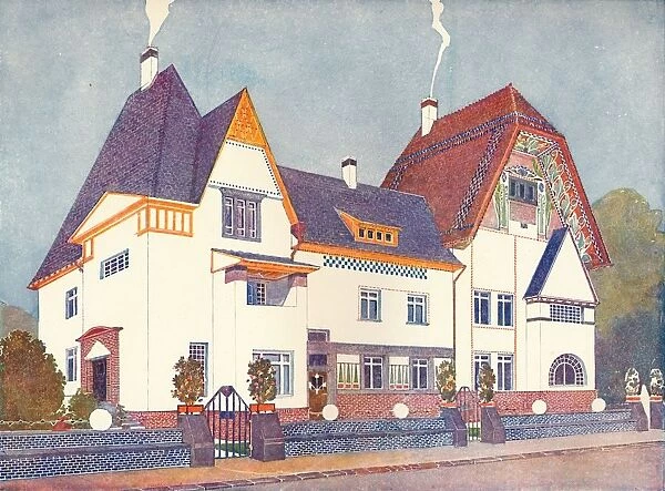 House at Darmstadt, designed by Professor Joseph Olbrich, c1900 (1901-1902). Artist: Josef Maria Olbrich