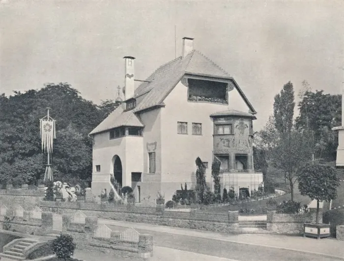 Framed Print : A house designed by Hans Christiansen, c1901 (1901-1902) Framed Print : A house designed by Hans Christiansen, c1901 (1901-1902)