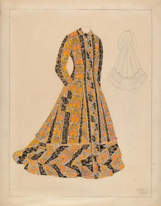 Framed Print : House Dress, c. 1936. Creator: Julie C Brush Framed Print : House Dress, c. 1936. Creator: Julie C Brush
