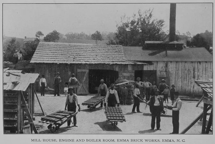 Framed Print : Mill house, engine and boiler room, Emma Brick Works, Emma, N. C. 1902. Creator: Unknown Framed Print : Mill house, engine and boiler room, Emma Brick Works, Emma, N. C. 1902. Creator: Unknown