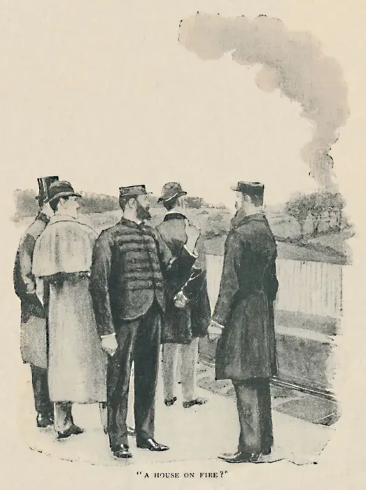 Framed Print : A House On Fire?, 1892. Artist: Sidney E Paget Framed Print : A House On Fire?, 1892. Artist: Sidney E Paget