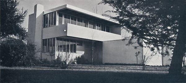 House for Frank E. Davis, Bakersfield, California, seen from street, facing south, 1939