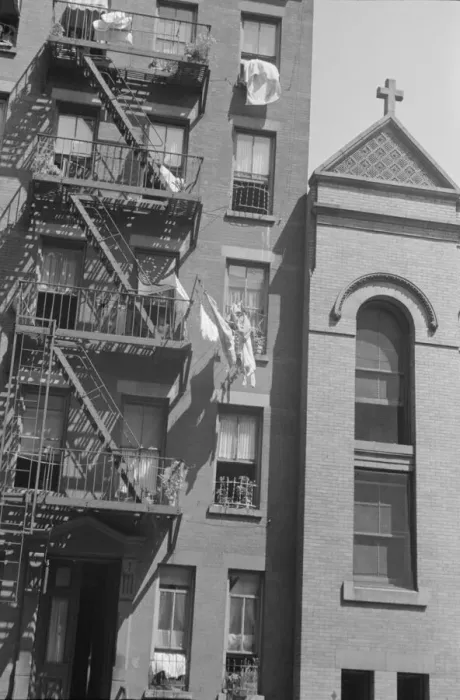 Framed Print : House fronts, 61st Street between 1st and 3rd Avenues, New York, 1938. Creator: Walker Evans Framed Print : House fronts, 61st Street between 1st and 3rd Avenues, New York, 1938. Creator: Walker Evans