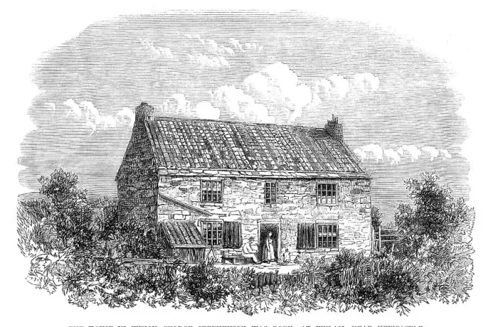 Framed Print : The house in which George Stephenson was born, at Wylam, near Newcastle, 1864. Creator: Unknown Framed Print : The house in which George Stephenson was born, at Wylam, near Newcastle, 1864. Creator: Unknown