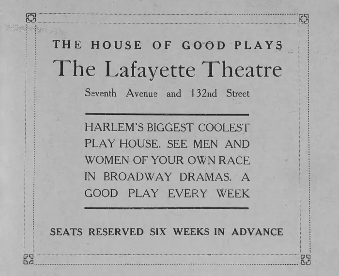 Framed Print : The house of good plays; The Lafayette Theatre; Seventh Avenue and 132nd Street, 1918-1922. Creator: Unknown Framed Print : The house of good plays; The Lafayette Theatre; Seventh Avenue and 132nd Street, 1918-1922. Creator: Unknown
