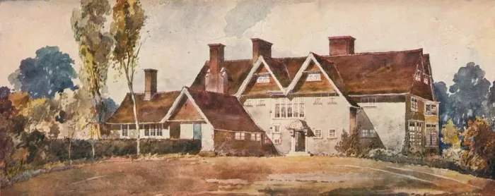 Framed Print : House at Harrow Weald, c1900. Artist: Arnold Mitchell Framed Print : House at Harrow Weald, c1900. Artist: Arnold Mitchell