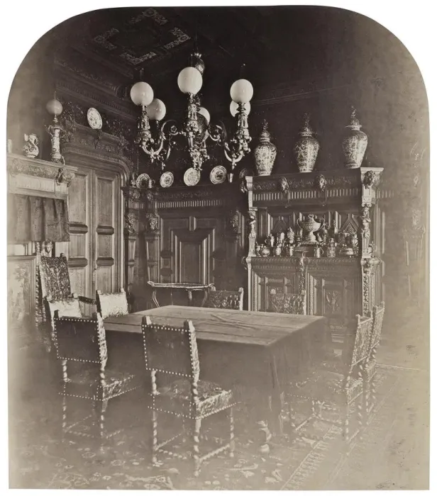 Framed Print : The House of Ivan Paskevich at the English Embankment in Petersburg. The dining room, 1860s. Artist: Bianchi, Giovanni (1812-1893) Framed Print : The House of Ivan Paskevich at the English Embankment in Petersburg. The dining room, 1860s. Artist: Bianchi, Giovanni (1812-1893)