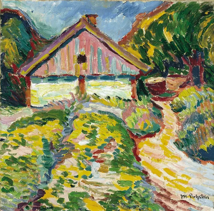 Framed Print : House on the Kuhrische Nehrung, 1909. Creator: Max Pechstein Framed Print : House on the Kuhrische Nehrung, 1909. Creator: Max Pechstein