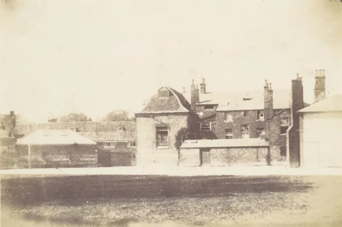 Framed Print : House from Across Lawn, 1850s. Creator: Unknown Framed Print : House from Across Lawn, 1850s. Creator: Unknown