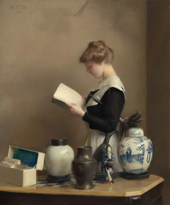 Framed Print : The House Maid, 1910. Creator: William McGregor Paxton Framed Print : The House Maid, 1910. Creator: William McGregor Paxton