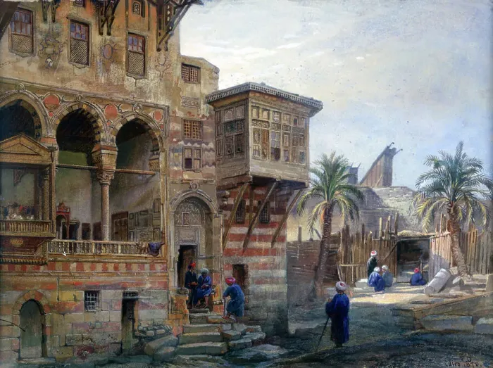 Framed Print : The House of Mameluke Radnau Bey, Cairo, 1870. Artist: Frank Dillon Framed Print : The House of Mameluke Radnau Bey, Cairo, 1870. Artist: Frank Dillon