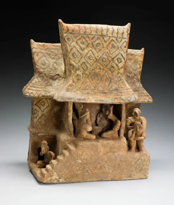 Framed Print : House Model with Ritual Feast, 100 B. C. / A. D. 300. Creator: Unknown Framed Print : House Model with Ritual Feast, 100 B. C. / A. D. 300. Creator: Unknown