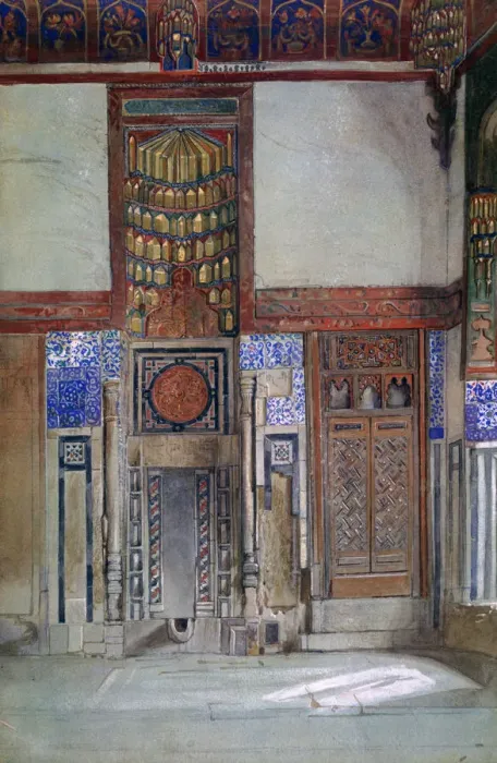 Framed Print : The House of Moufti Sheikh el Mahadi, Cairo, 1873. Artist: Frank Dillon Framed Print : The House of Moufti Sheikh el Mahadi, Cairo, 1873. Artist: Frank Dillon