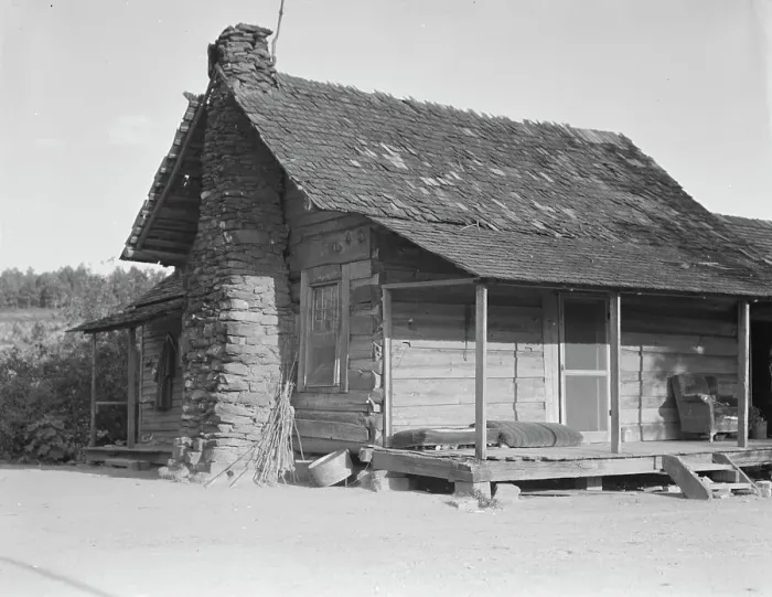 Framed Print : House occupied by sharecropper family for seven years, Near Hartwell, Georgia, 1937. Creator: Dorothea Lange Framed Print : House occupied by sharecropper family for seven years, Near Hartwell, Georgia, 1937. Creator: Dorothea Lange