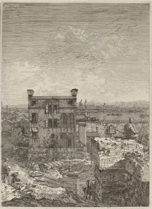 Framed Print : The House with the Peristyle, 1741. Creator: Canaletto Framed Print : The House with the Peristyle, 1741. Creator: Canaletto