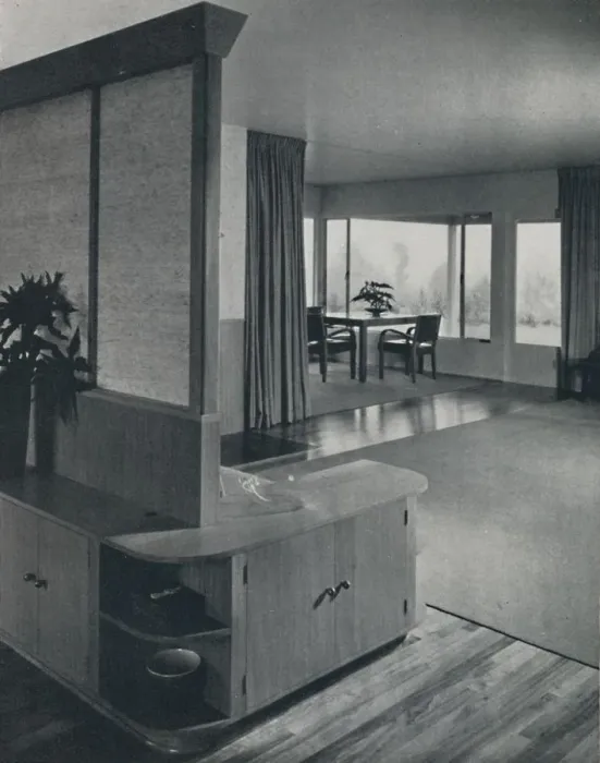 Framed Print : House at Pomona, California... looking across the living room, 1942 Framed Print : House at Pomona, California... looking across the living room, 1942