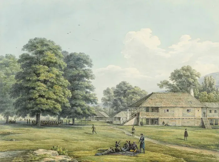 Framed Print : House of Prince Dadiani in Mingrelia, 1833 Framed Print : House of Prince Dadiani in Mingrelia, 1833