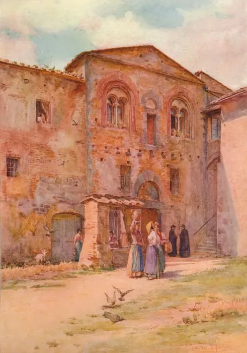 Framed Print : The House of the Provost, San Gimignano, c1900 (1913). Artist: Walter Frederick Roofe Tyndale Framed Print : The House of the Provost, San Gimignano, c1900 (1913). Artist: Walter Frederick Roofe Tyndale
