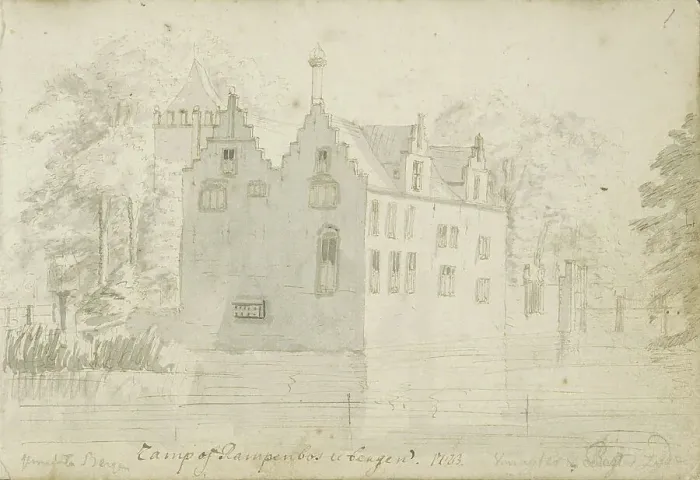 Framed Print : House in Rampenbosch Castle in Bergen, 1723. Creator: Abraham Meyling Framed Print : House in Rampenbosch Castle in Bergen, 1723. Creator: Abraham Meyling