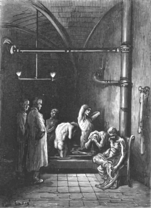 Framed Print : A House of Refuge - In the Bath, 1872. Creator: Gustave Doré Framed Print : A House of Refuge - In the Bath, 1872. Creator: Gustave Doré