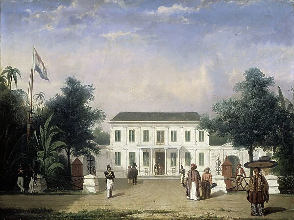 House on the Rijswijk, Batavia (Jalan Veteran), 1835-1845. Creator: Ernest Alfred Hardouin