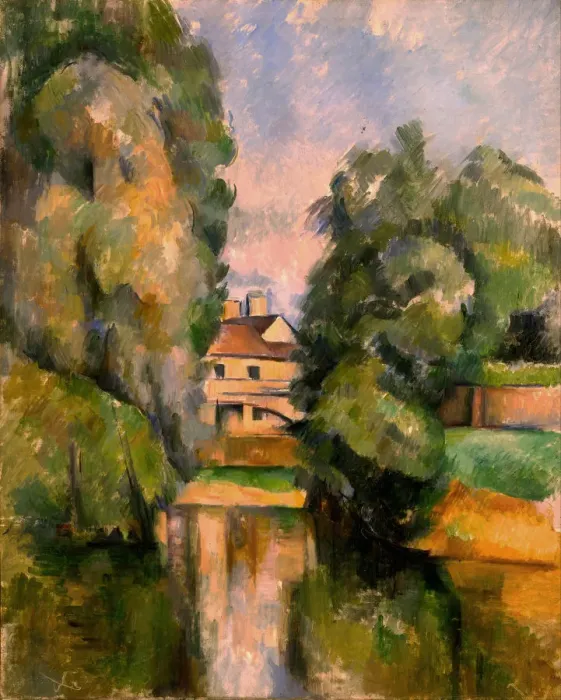 Framed Print : House by a River, c. 1890 Framed Print : House by a River, c. 1890