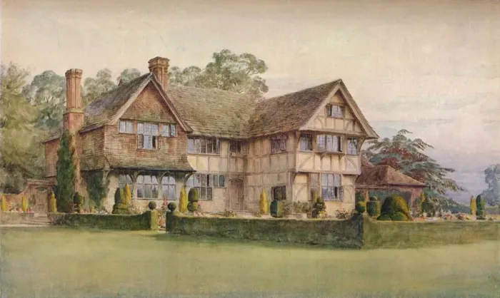 Framed Print : House At Rusper, Near Horsham, Sussex, c1911 Framed Print : House At Rusper, Near Horsham, Sussex, c1911