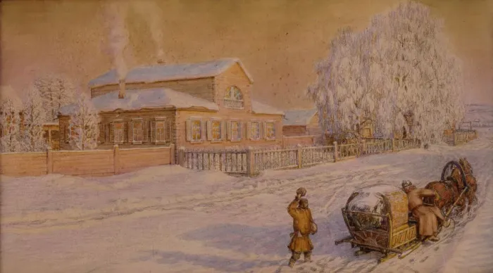 Framed Print : Our House in Ryabovo, 1918-1919. Artist: Vasnetsov, Appolinari Mikhaylovich (1856-1933) Framed Print : Our House in Ryabovo, 1918-1919. Artist: Vasnetsov, Appolinari Mikhaylovich (1856-1933)