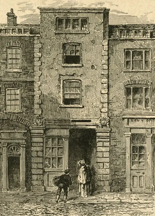Framed Print : House Said to Have Been Occupied by Dryden in Fetter Lane, 1897. Creator: Unknown Framed Print : House Said to Have Been Occupied by Dryden in Fetter Lane, 1897. Creator: Unknown