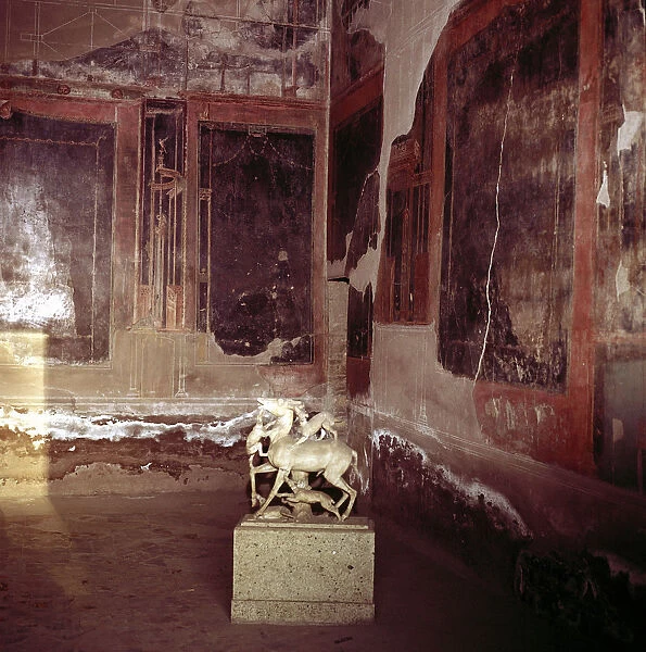 House of the Stags, Herculaneum, Italy; interior of the Roman villa