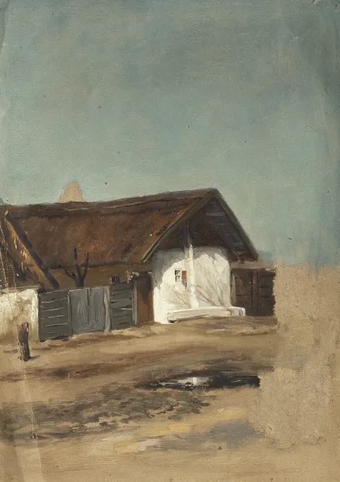 Framed Print : House in a village, 1860-1900. Creator: Jan Nowopacky Framed Print : House in a village, 1860-1900. Creator: Jan Nowopacky