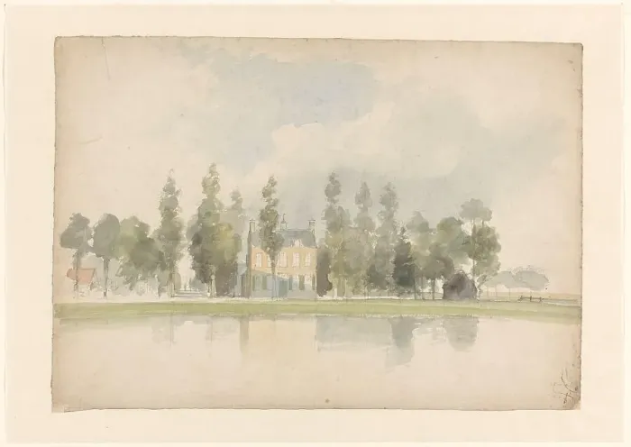 Framed Print : House on the Vliet in Voorburg, 1827-1897. Creator: Lodewijk Johannes Kleijn Framed Print : House on the Vliet in Voorburg, 1827-1897. Creator: Lodewijk Johannes Kleijn