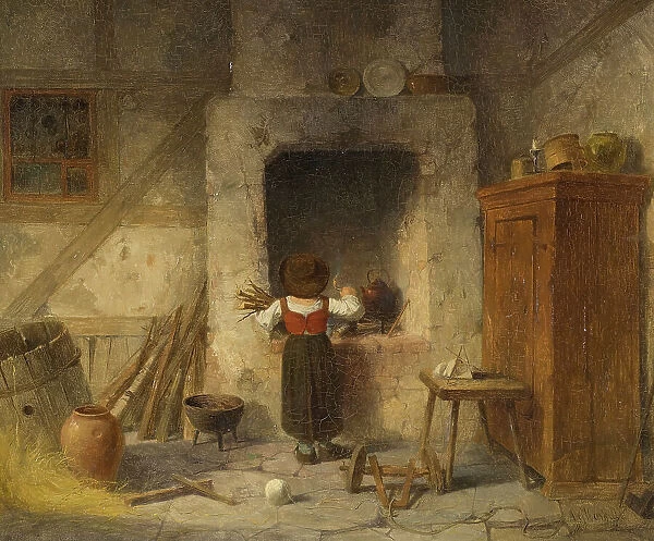 Household Work, 1866. Creator: Anders Gustaf Koskull