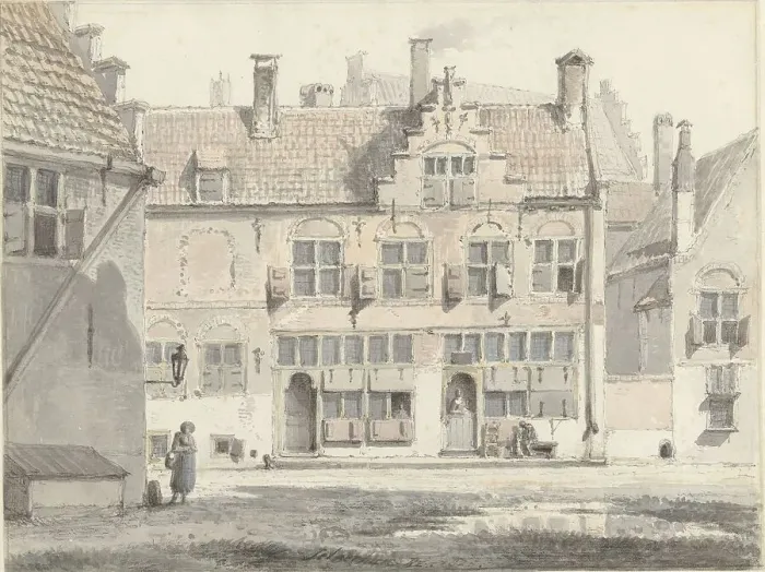Framed Print : Houses in Amersfoort, 1825. Creator: Johannes Jelgerhuis Framed Print : Houses in Amersfoort, 1825. Creator: Johannes Jelgerhuis