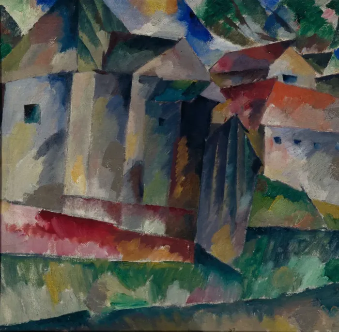 Framed Print : Houses. Artist: Lentulov, Aristarkh Vasilyevich (1882-1943) Framed Print : Houses. Artist: Lentulov, Aristarkh Vasilyevich (1882-1943)